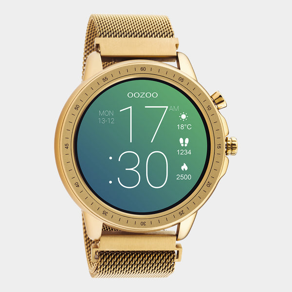 OOZOO Smartwatches - Unisex - Edelstahl-Mesh-Armband - Roségold
