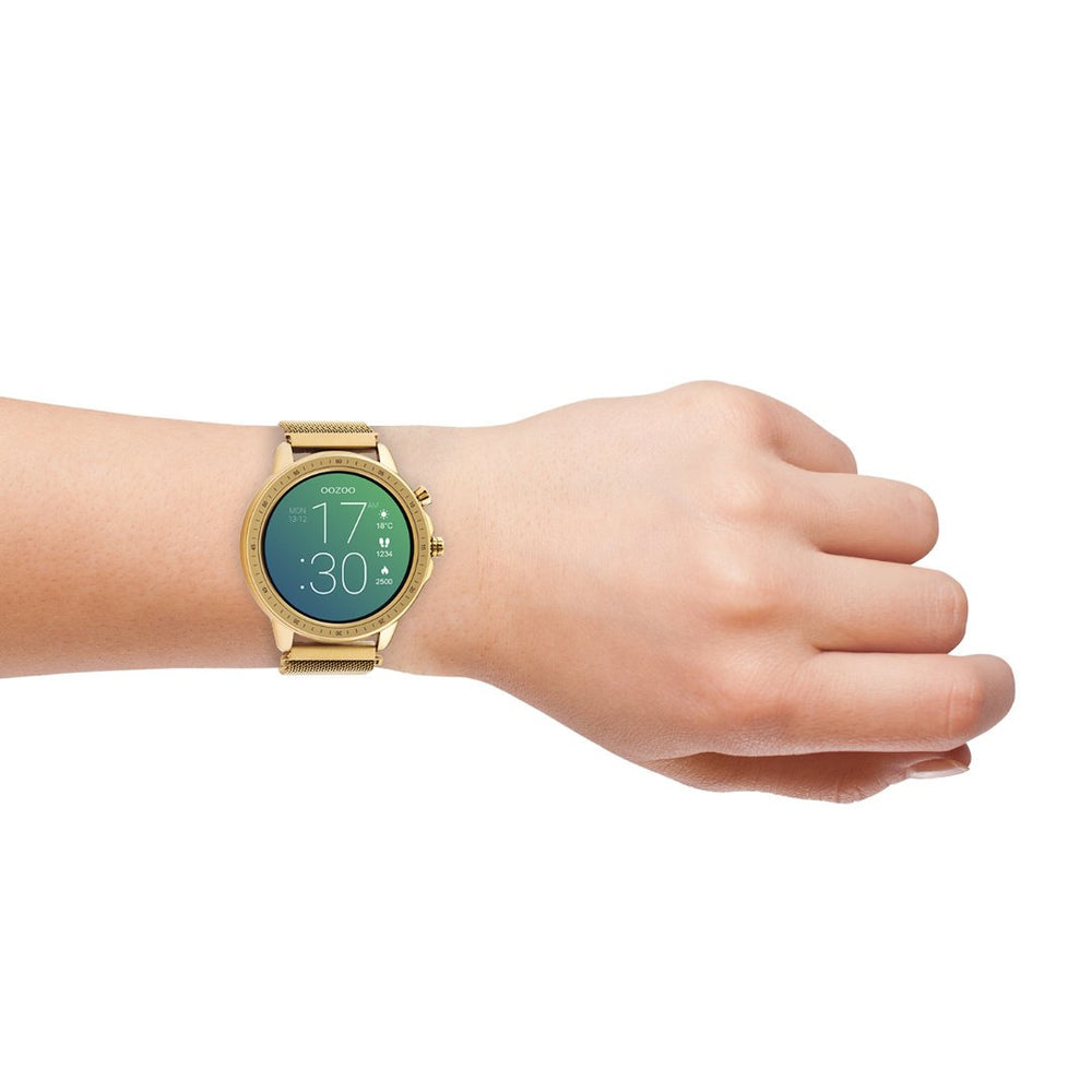 OOZOO Smartwatches - Unisex - Edelstahl-Mesh-Armband - Roségold 