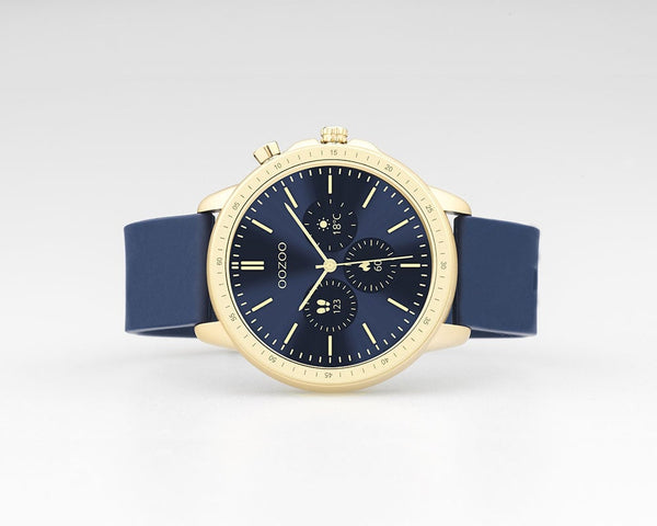 OOZOO Smartwatches - Unisex - Silikon-Armband - Blau/Gold