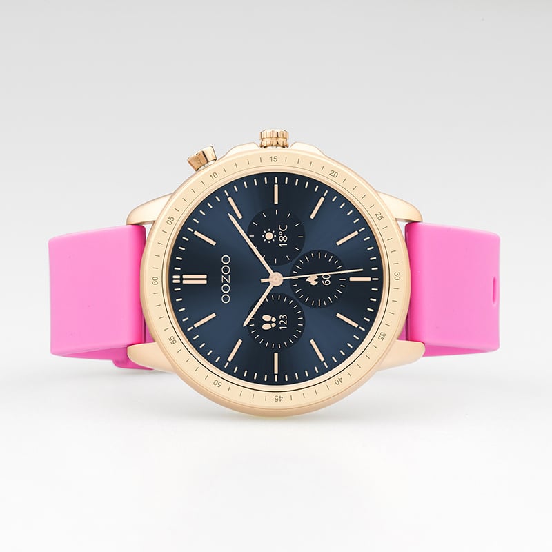OOZOO Smartwatches - Unisex - Silikon-Armband - Pink/Roségold