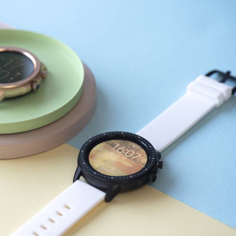 OOZOO Smartwatches - Unisex - Silikon-Armband - Weiß/Schwarz