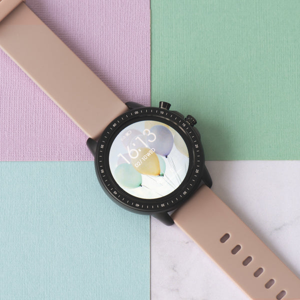 OOZOO Smartwatches - Unisex - Silikon-Armband - Rosa/Schwarz