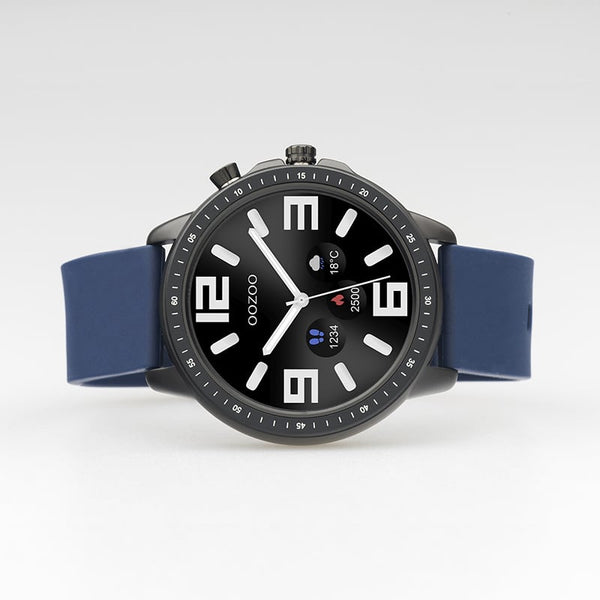 OOZOO Smartwatches - Unisex - Silikon-Armband - Blau/Schwarz