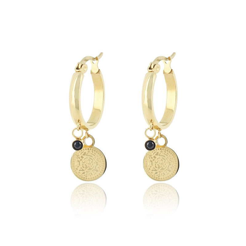 OOZOO Jewellery - SE-3025 - Ohrring "Coin-Charm" - Gold