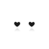 OOZOO Jewellery - SE-3030 - Ohrring "Black Heart" - Silber
