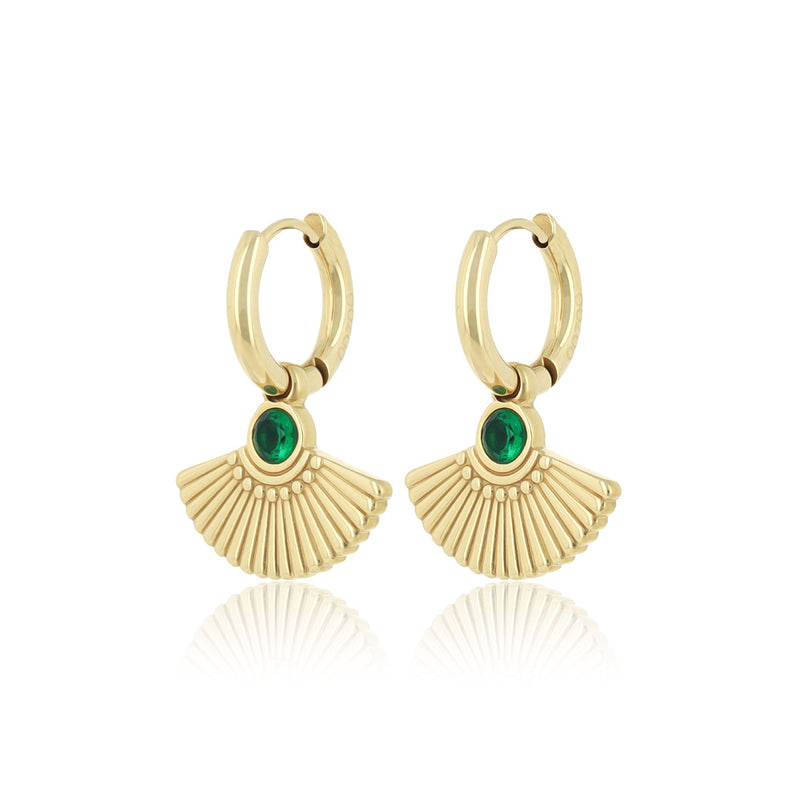 OOZOO Jewellery - SE-3037 - Ohrring "Peacock Tail" - Gold