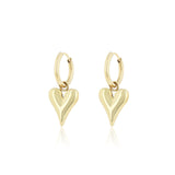 OOZOO Jewellery - SE-3047 - Ohrring "Heart-Charm" - Gold
